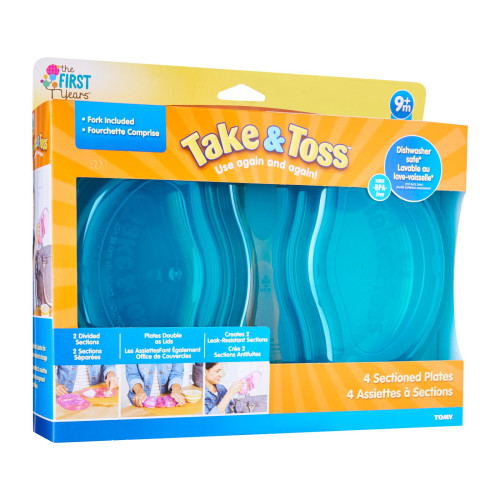 THE FIRST YEARS TT Sectioned Plates, 4pk